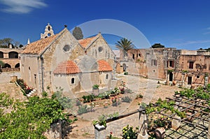 Arkadi Monastery, symbol of the struggle of Cretans against the Ottoman Empire , Rethymno, Crete, Greece photo