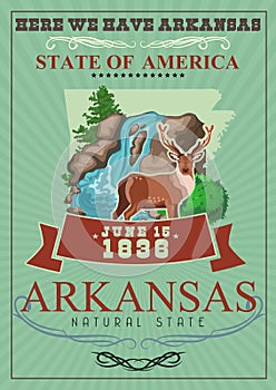 Arkansas american travel banner. Here we have Arkansas