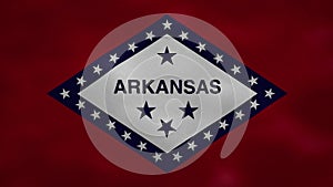 Arkansas dense flag fabric wavers, background loop