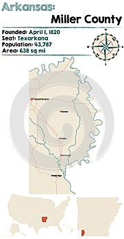 Arkansas, Miller county map