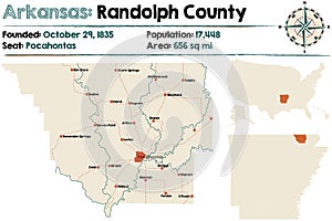 Arkansas, Randolph county map