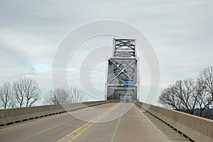 Arkansas river bridge two lane hiway