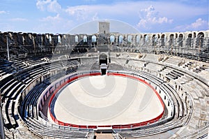 Arles Arena France, Europe with clouds and the blue sky