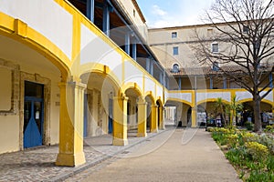 Espace Van Gogh in Arles on a sunny day in springtime