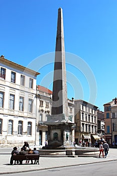 Arles Obelisk at Place de la RÃÂ©publique, France