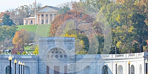 Arlington Cemetery in Autumn near to Washington DC USA