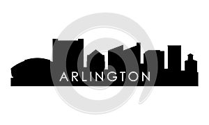 Arlington, Texas skyline silhouette. photo