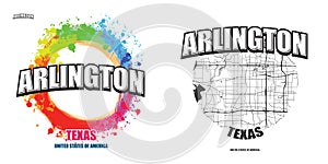 Arlington, Texas, two logo artworks photo