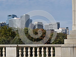 Arlington Skyline as Seen from the Memorial Bridge on a Sunny Fall Afternoon