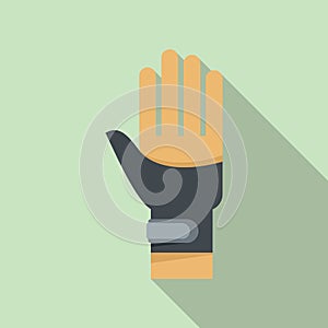 Arm bandage icon flat vector. Hand injury