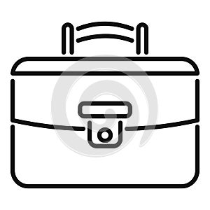 Arm briefcase icon outline vector. Work bag