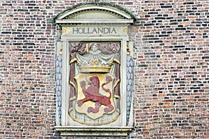 Arm of Coat and Hollandia Bas Relief