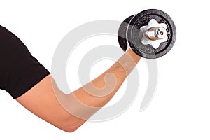 Arm and dumbbell