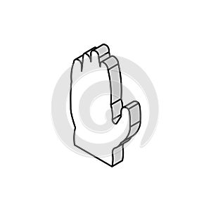 arm edema isometric icon vector illustration