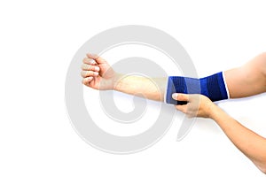 Arm with a elbow support isolated
