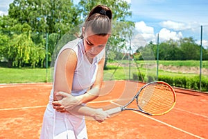 Arm injury during tennis practice