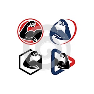 Arm muscles, strong hand icon or symbol, Gym, sports