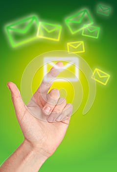 Arm press the button