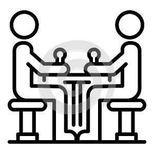 Arm wrestle icon, outline style