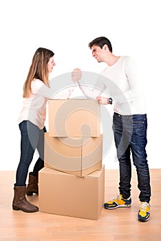 Arm wrestling couple