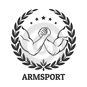 Arm wrestling logo