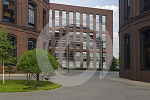 ARMA business district in Moscow. Business Office buildings in the old industrial quarter. Loft style photo