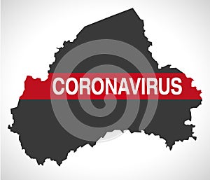Armagh City, Banbridge and Craigavon NORTHERN IRELAND district map with Coronavirus warning
