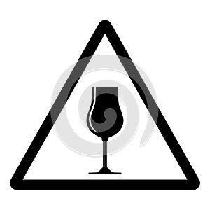 Armagnac Glass Symbol Sign,Vector Illustration, Isolate On White Background Label. EPS10