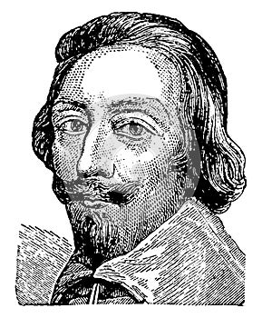 Armand Richelieu, vintage illustration