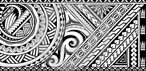 Armband tattoo in tribal Polynesian style