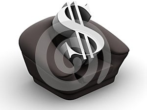 Armchair with dollar