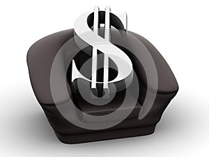 Armchair with dollar