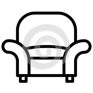 Armchair icon with outline style. vector EPS10 Illustration photo