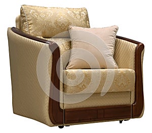 Armchair isolated on white background. Including clipping path