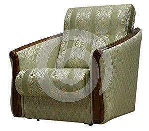 Armchair isolated on white background. View 2. Including clipping path