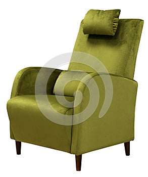 Armchair isolated on white background. View 2. Including clipping path