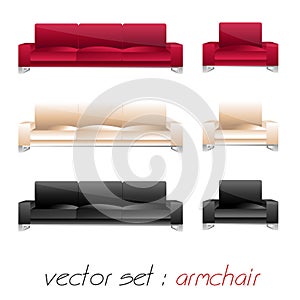 Armchair, sofa set