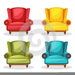 Armchair soft colorful homemade, set 2 photo