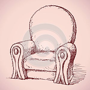 Armchair. Vector drawing