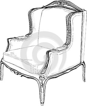 Armchair Vector. Isolated On White Background