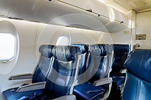 Armchairs in a built-in chairs Aircraft Cabin Economy class
