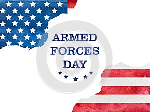 Armed Forces Day. Beautiful greeting card. Closeup