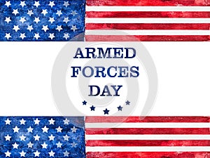 Armed Forces Day. Beautiful greeting card. Closeup