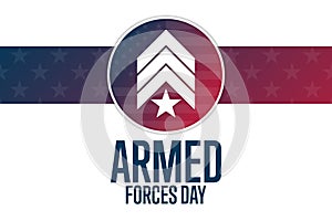 Armed Forces Day. Holiday concept. Template for background, banner, card, poster with text inscription. Vector EPS10 photo