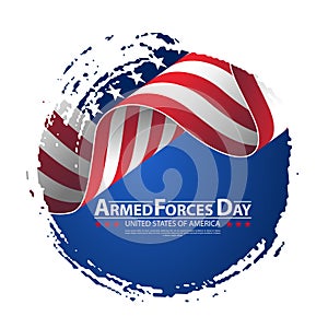 Armed forces day template poster design. Vector illustration background for Armed forces day.