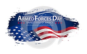 Armed forces day template poster design. Vector illustration background for Armed forces day.