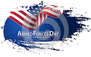 Armed forces day template poster design. Vector illustration background for Armed forces day.