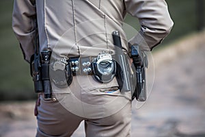 Armed police officer in Texas