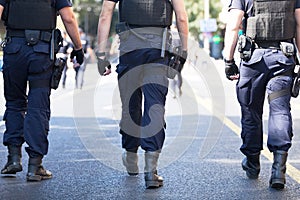 Armed police patrol