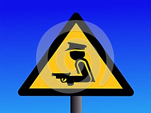 Armed security guard sign photo